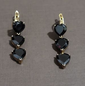 925 Silver Earings with dark red gemstone